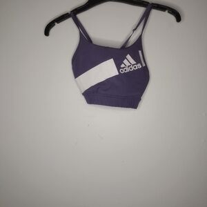 Adidas Sports Bra Size XS Color Purple and White
